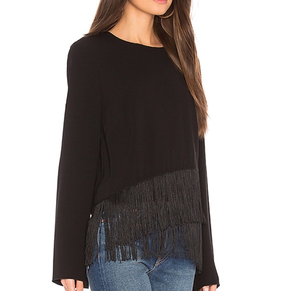 Elizabeth & James Hudson Top with Fringe Hem - Picture 2 of 5